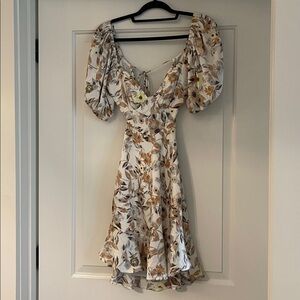 Floral Puff Sleeve Mini Dress